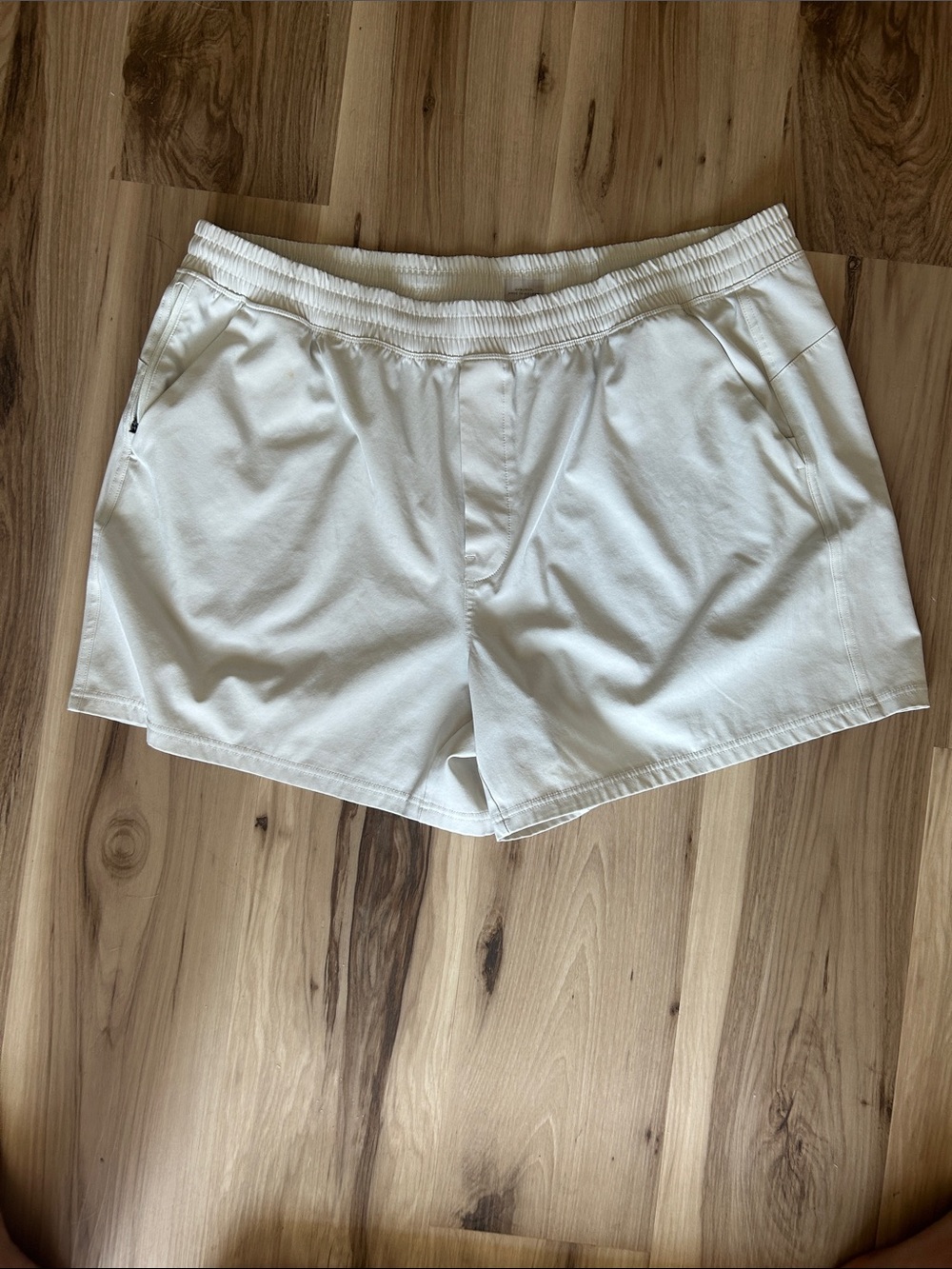 Men's Athletic Cream Performance Pull-On Shorts